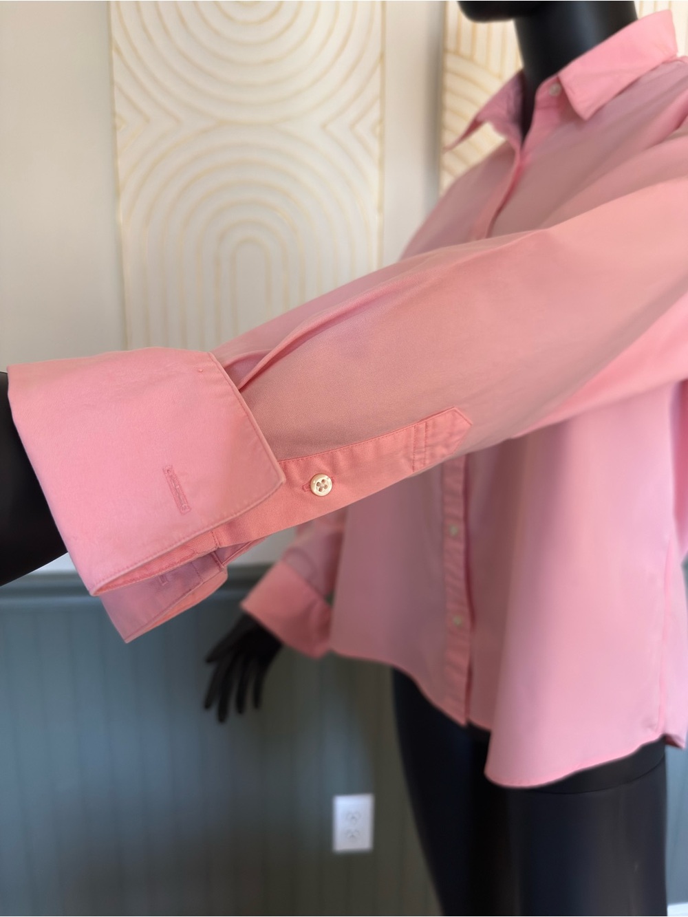 Brooks Brothers Women’s Large Pink French Cuff Button Down Shirt 100% Cotton - Picture 6 of 10
